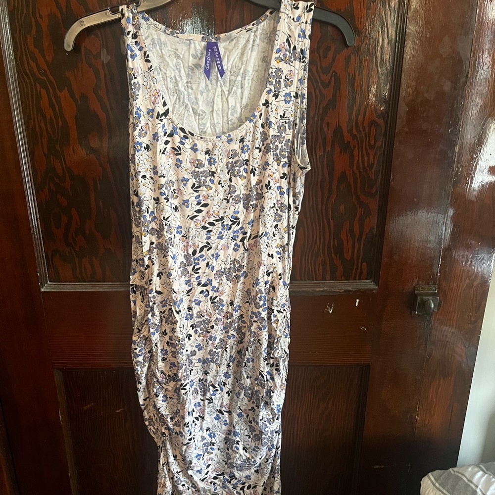 Floral Sleeveless fitted maternity Dress